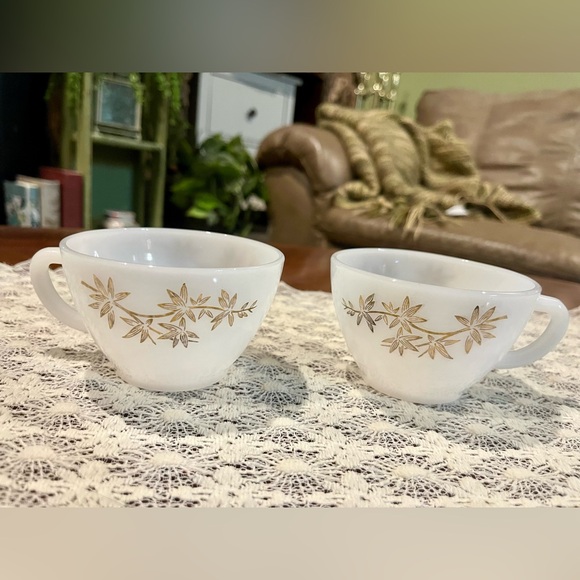 1960’s Federal Glass Milk Glass Cups - Picture 1 of 9